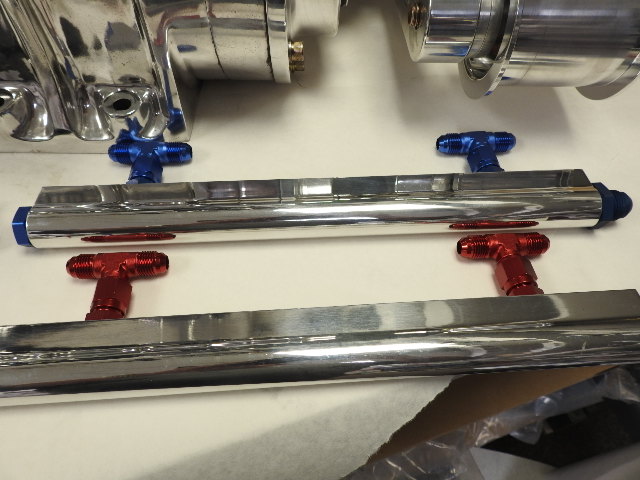 TBS 4372-RED Line kit - Dual Inlet 4150 Carb Fuel Lines